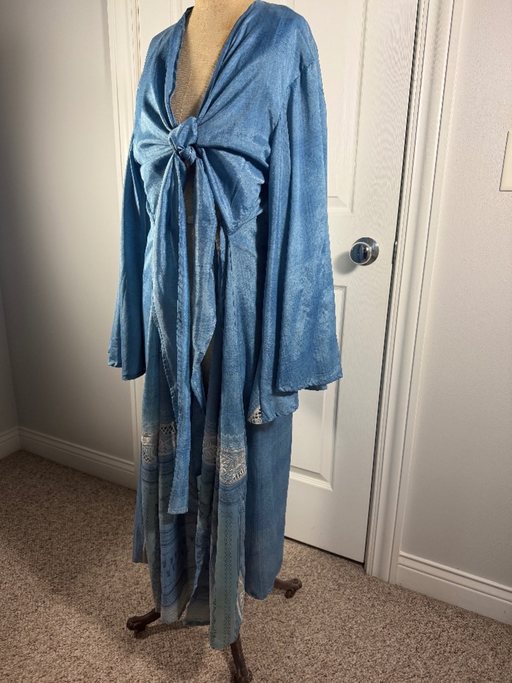 Kantha Bae Maxi Length Wrap Front Kimono